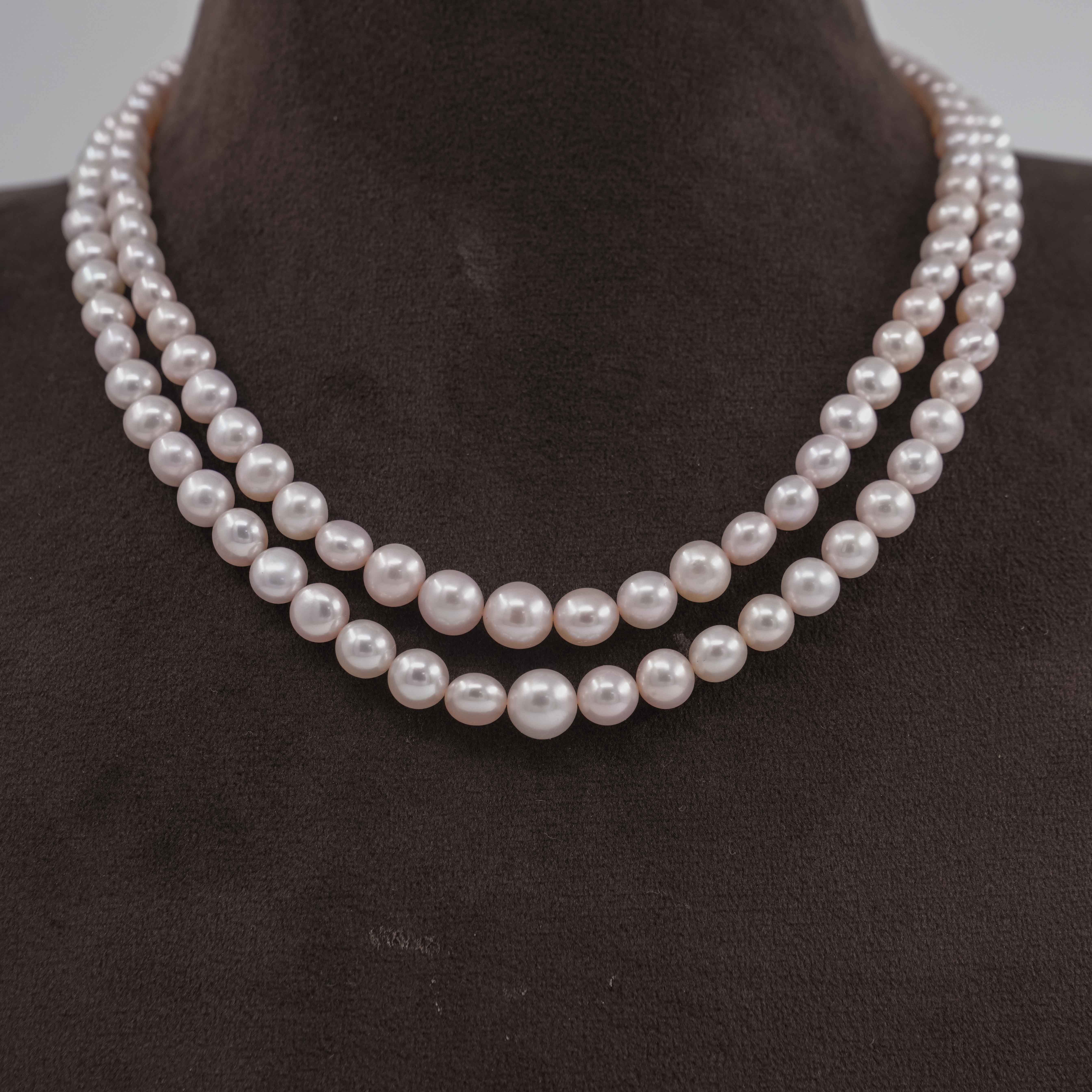 The Pearl Atelier by Kabra Pearls - Grading Double layer Necklace